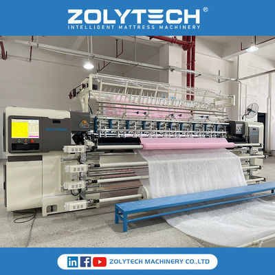 गद्दे की क्विल्टिंग मशीन ZOLYTECH मल्टी-नेडल निरंतर क्विल्टिंग मशीन