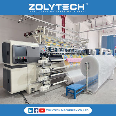 ZOLYTECH गद्दे क्विल्टिंग मशीन मल्टी सुई शटल क्विल्टिंग मशीन क्विल्ट्स के लिए